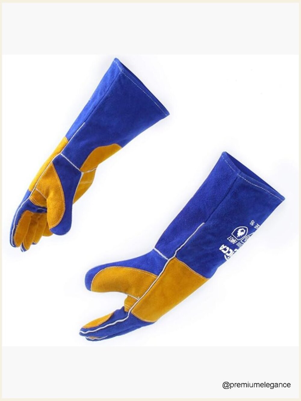 Welding Gloves 16" Fire Heat Resistant Up to 932°F Leather Kevlar Stitching